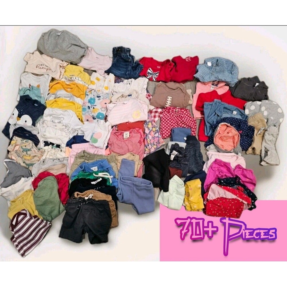 MASSIVE Baby GIRL Clothes Lot 3-12 Months (70+ pcs) Carter's Old Navy...